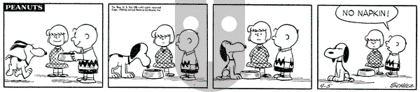 Peanuts on Saturday April 5, 1958 Comic Strip