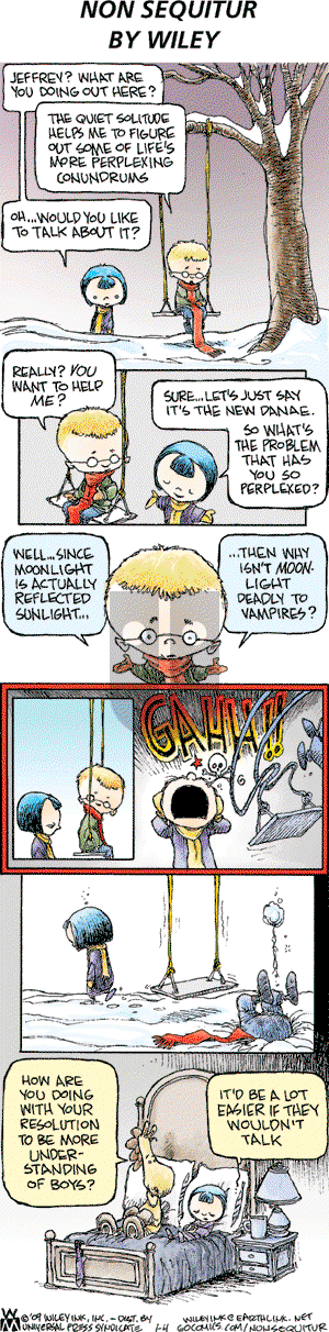 Non Sequitur on Sunday January 4, 2009 Comic Strip