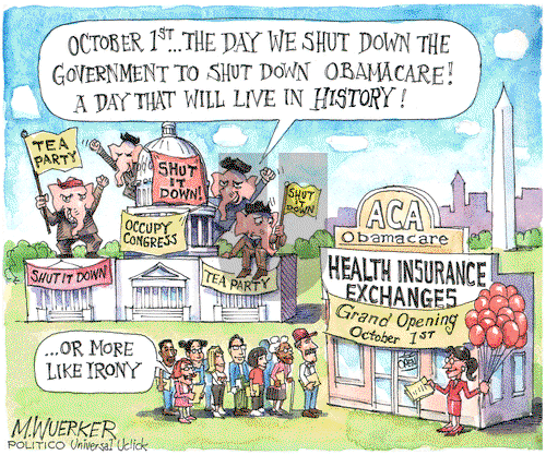 Matt Wuerker on Wednesday October 2, 2013 Comic Strip