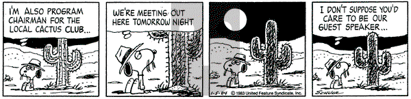 Peanuts on Thursday January 5, 1984 Comic Strip