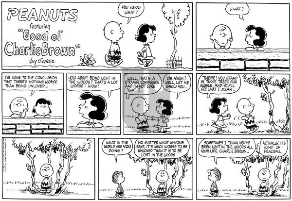 Peanuts on Sunday July 5, 1970 Comic Strip