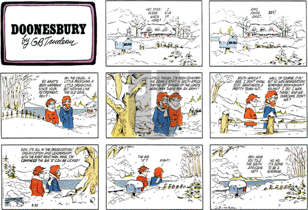 Doonesbury on Sunday March 20, 1977 Comic Strip