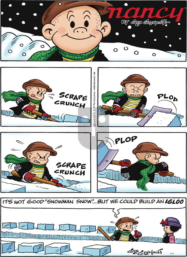 Nancy on Sunday March 18, 2018 Comic Strip