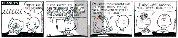 Peanuts on Saturday March 30, 1974 Comic Strip