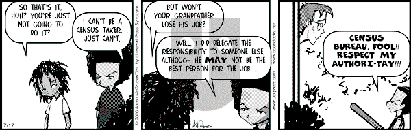 The Boondocks on Monday February 18, 2008 Comic Strip