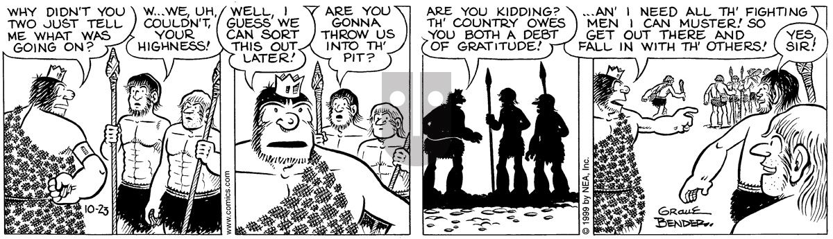 Alley Oop - Saturday October 23, 1999 Comic Strip