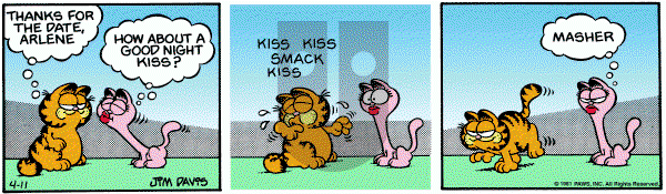 Garfield on Saturday April 11, 1981 Comic Strip