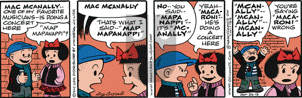 Nancy on Thursday January 26, 2012 Comic Strip