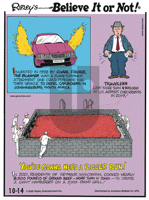 Ripley's Believe It or Not on Wednesday October 14, 2020 Comic Strip