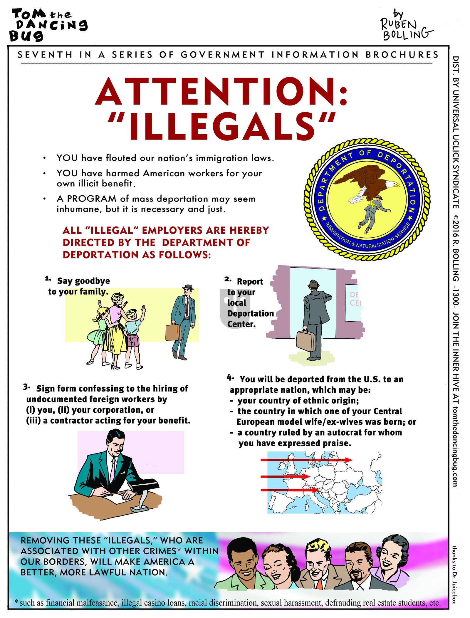 Tom the Dancing Bug on Monday August 8, 2016 Comic Strip