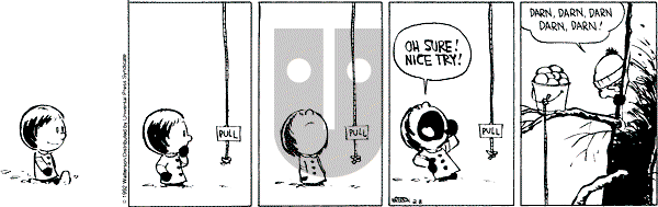 Calvin and Hobbes - Saturday February 8, 1992 Comic Strip