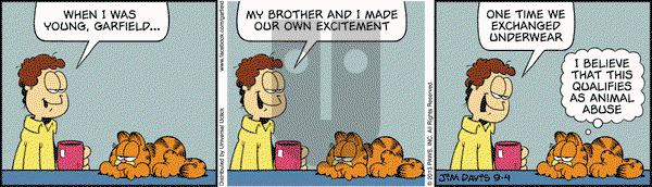 Garfield on Wednesday September 4, 2013 Comic Strip