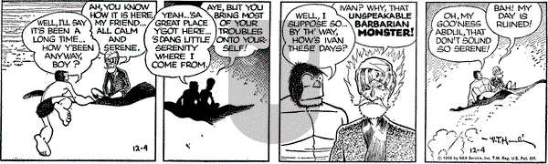 Alley Oop on Tuesday December 4, 1956 Comic Strip
