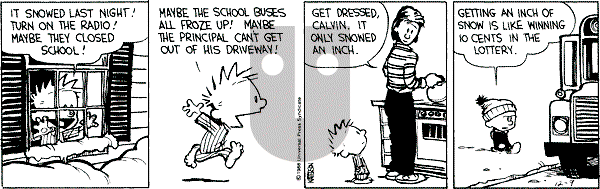 Calvin and Hobbes - Friday December 9, 1988 Comic Strip