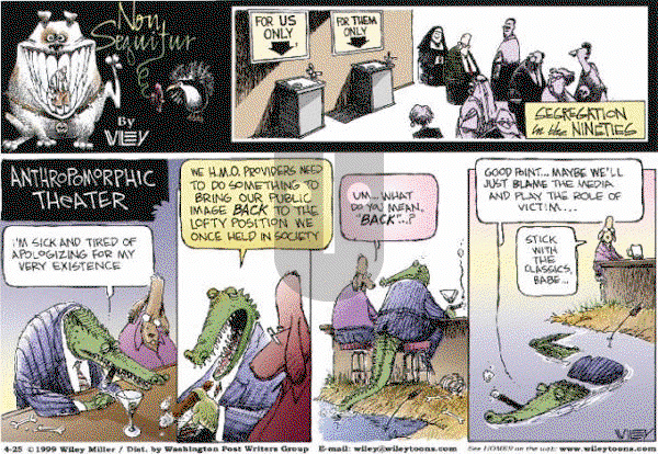 Non Sequitur on Thursday October 14, 1999 Comic Strip