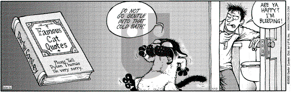 Get Fuzzy on Saturday January 12, 2002 Comic Strip