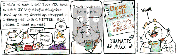 Breaking Cat News on Wednesday January 23, 2019 Comic Strip