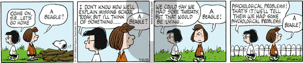 Peanuts - Tuesday March 21, 2000 Comic Strip