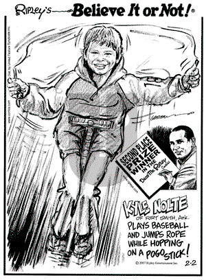 Ripley's Believe It or Not on Friday February 2, 2007 Comic Strip