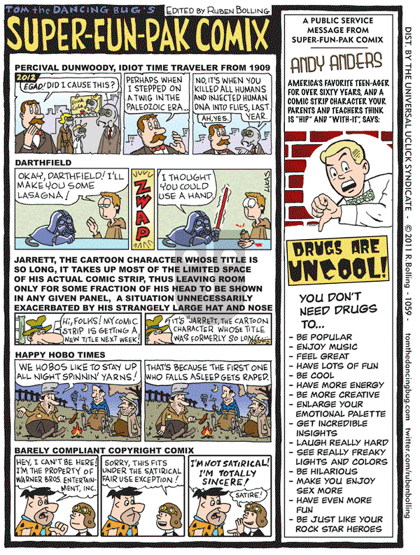 Tom the Dancing Bug on Friday October 21, 2011 Comic Strip