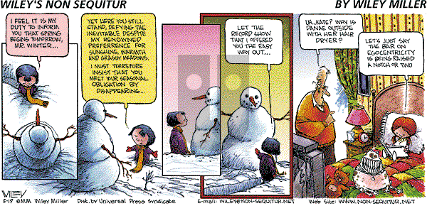 Non Sequitur on Sunday March 19, 2000 Comic Strip