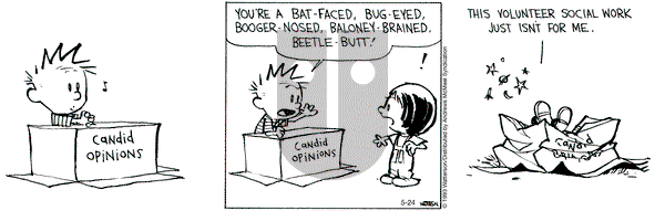 Calvin and Hobbes - Wednesday May 24, 2023 Comic Strip