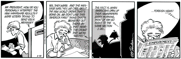 Doonesbury on Thursday February 20, 1992 Comic Strip