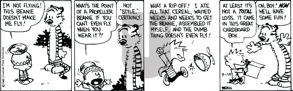 Calvin and Hobbes - Saturday March 18, 1989 Comic Strip