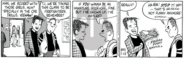 Luann on Thursday February 28, 2002 Comic Strip