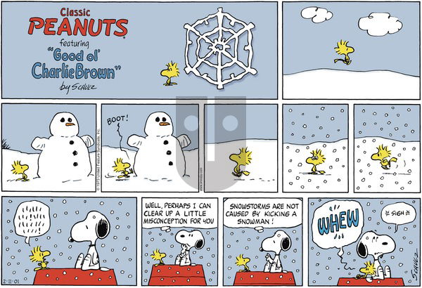 Peanuts on Sunday February 11, 2001 Comic Strip