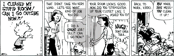 Calvin and Hobbes - Friday June 23, 1989 Comic Strip