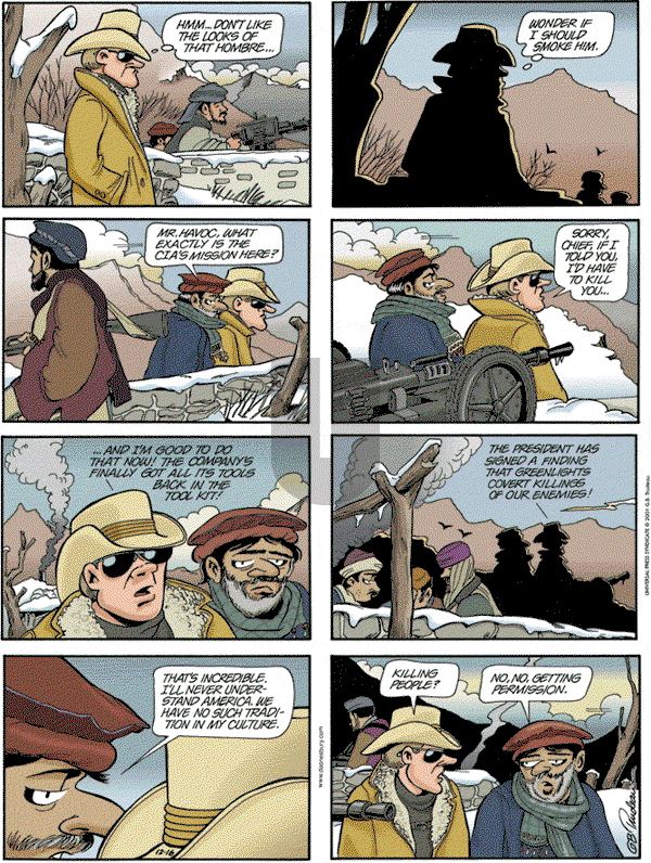 Doonesbury - Sunday December 16, 2001 Comic Strip
