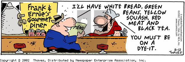 Frank and Ernest - Monday August 12, 2002 Comic Strip