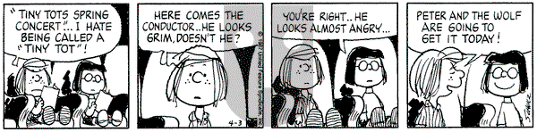 Peanuts on Friday April 3, 1987 Comic Strip