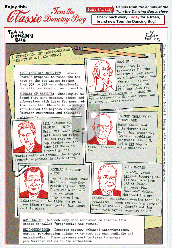 Tom the Dancing Bug on Thursday October 4, 2012 Comic Strip