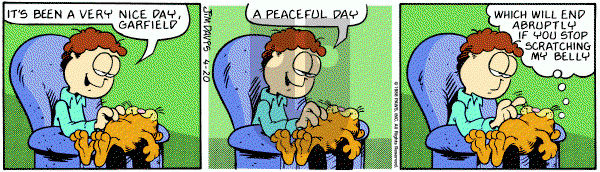 Garfield on Wednesday April 20, 1988 Comic Strip