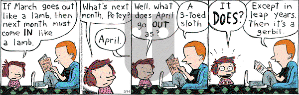Cul de Sac on Tuesday March 14, 2017 Comic Strip