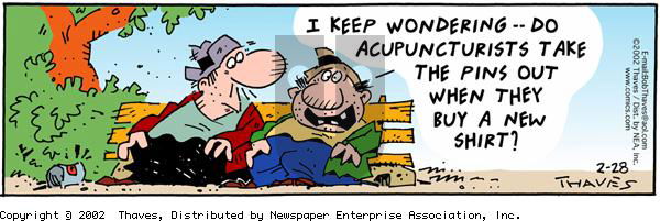 Frank and Ernest on Tuesday August 13, 2002 Comic Strip