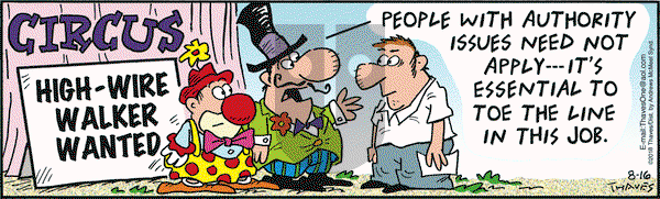 Frank and Ernest on Thursday August 16, 2018 Comic Strip