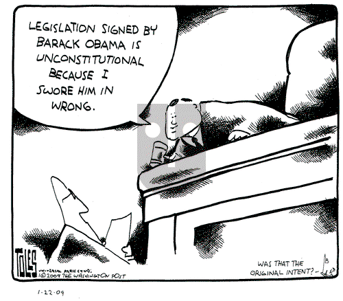 Tom Toles on Thursday January 22, 2009 Comic Strip