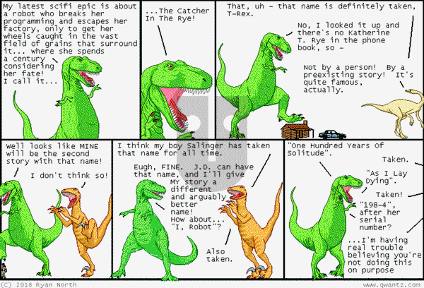 Dinosaur Comics on Friday April 11, 2025 Comic Strip