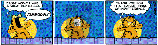 Garfield on Thursday March 25, 1982 Comic Strip