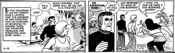 Alley Oop on Monday April 13, 1970 Comic Strip