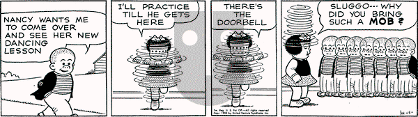 Nancy on Saturday January 15, 1955 Comic Strip