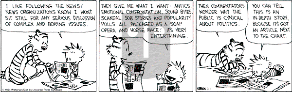 Calvin and Hobbes - Tuesday March 1, 1994 Comic Strip