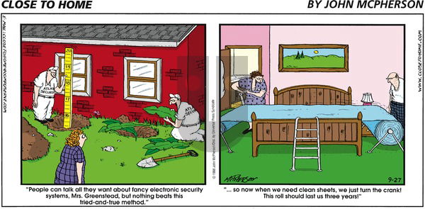 Close to Home on Sunday September 27, 1998 Comic Strip