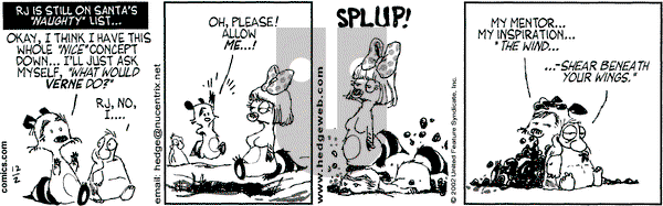 Over the Hedge on Monday December 2, 2002 Comic Strip