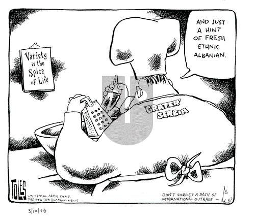 Tom Toles on Tuesday March 10, 1998 Comic Strip