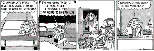 Cathy Classics on Saturday February 27, 1993 Comic Strip