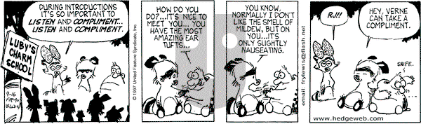 Over the Hedge on Tuesday September 16, 1997 Comic Strip